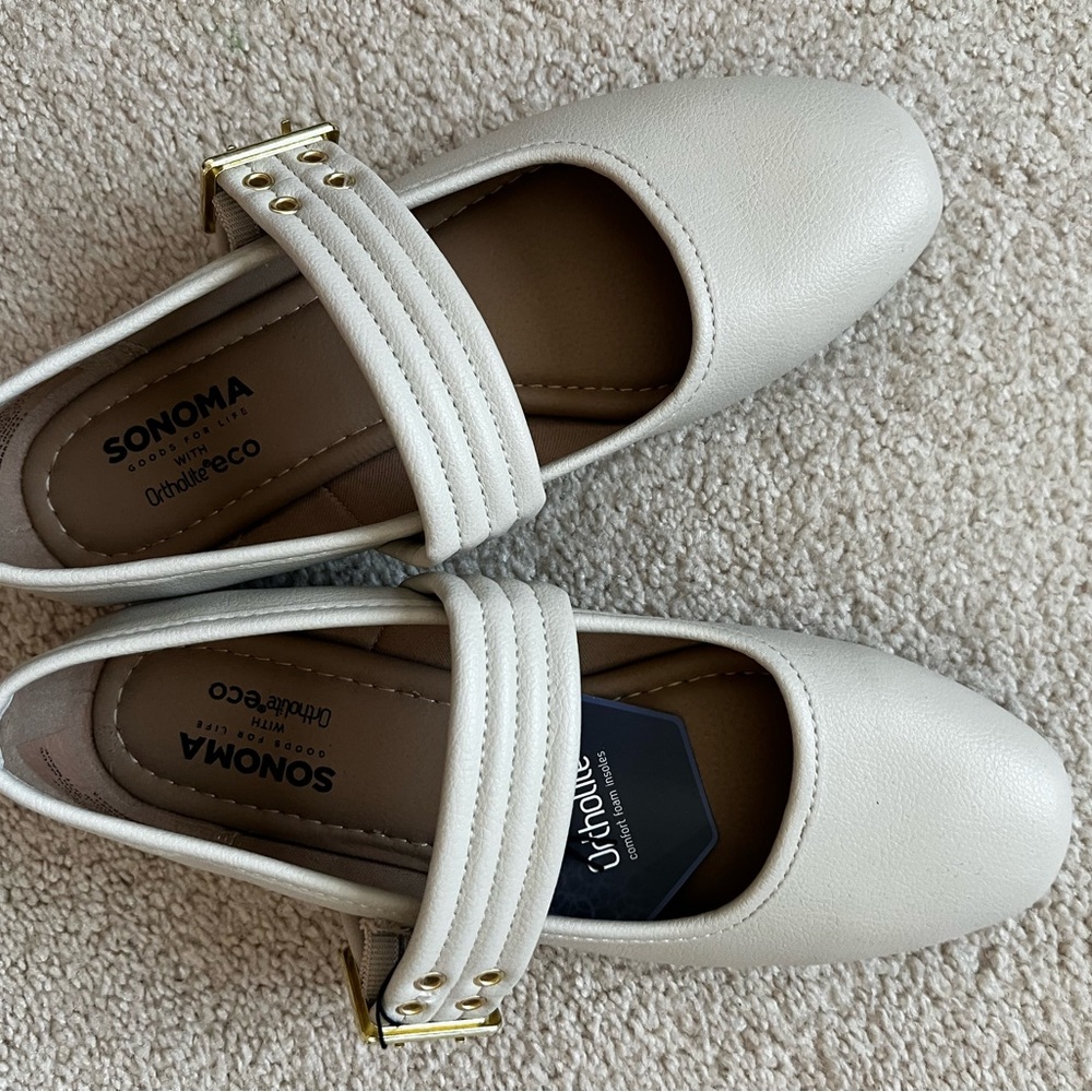 Sonoma Women's Cream Mary Jane Shoes